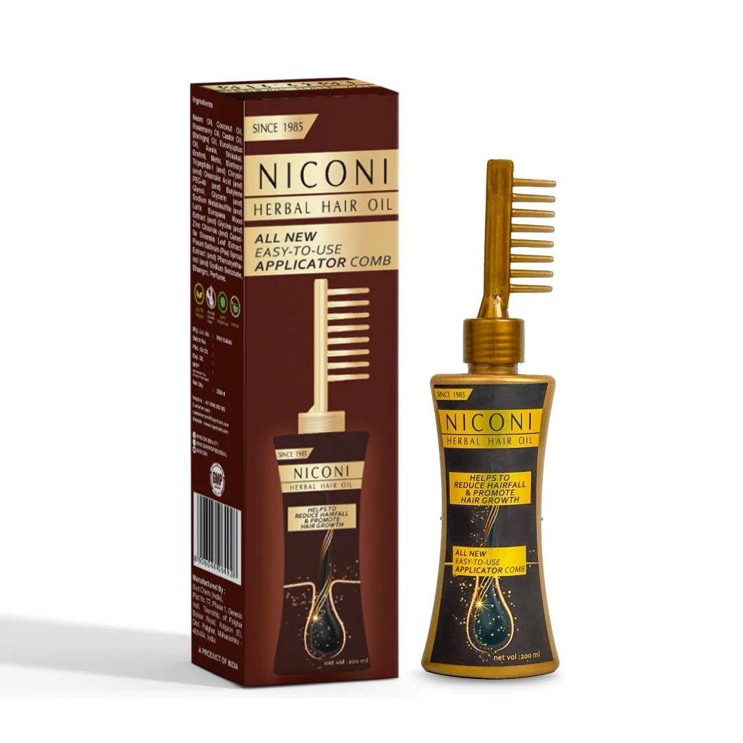 Niconi Herbal Hair Oil (Comb Applicator) 200ml - Image 14