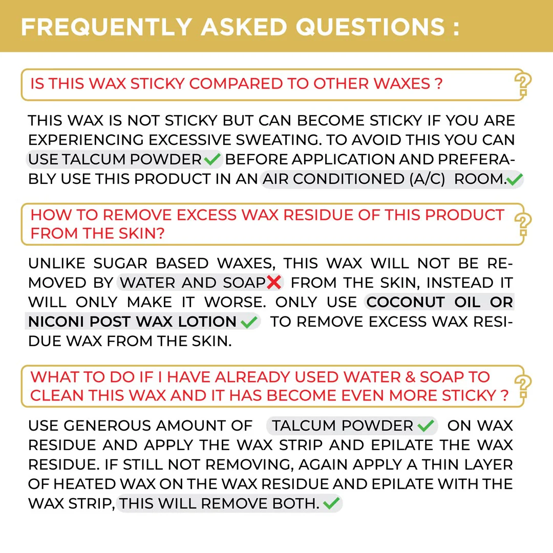 NICONI Painless Liposoluble Hair Removal Wax (White Chocolate) 700gms - Image 8